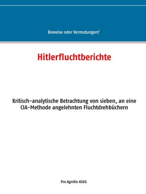 cover image of Hitlerfluchtberichte